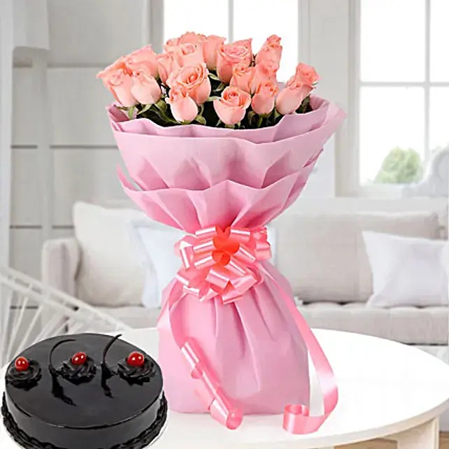 Pink Roses & Cake